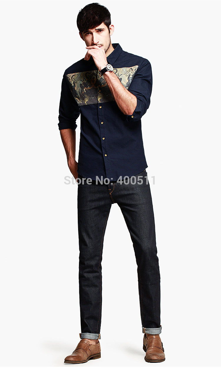 Free shipping mens dress casual shirts M13106