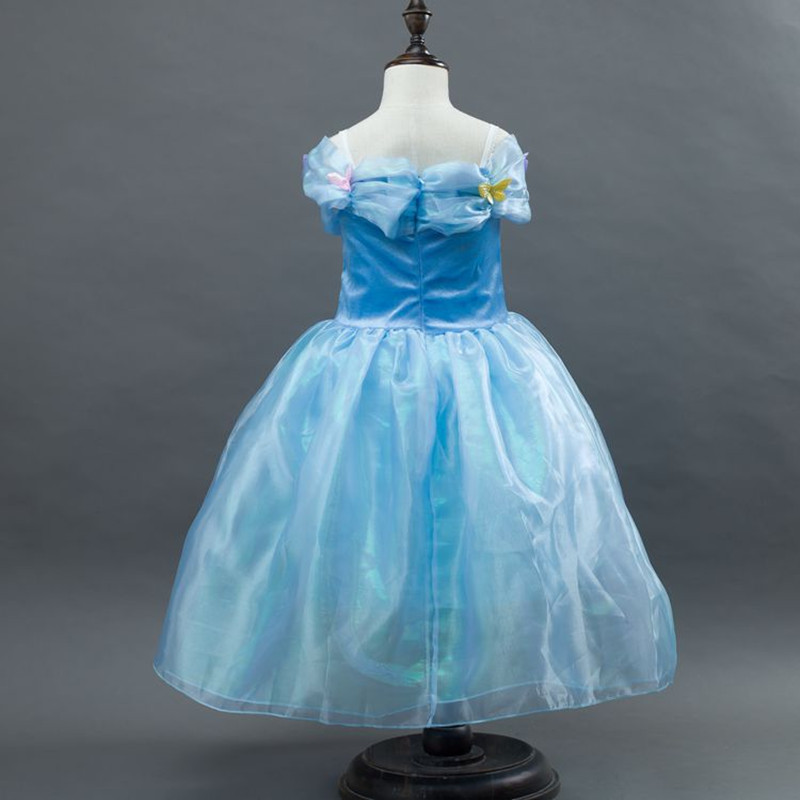 Halloween Cinderella Dresses Girls Princess Anna Elsa Costume Dress Cosplay Party Dresse Kids Rapunzel Girls Clothes Free Ship