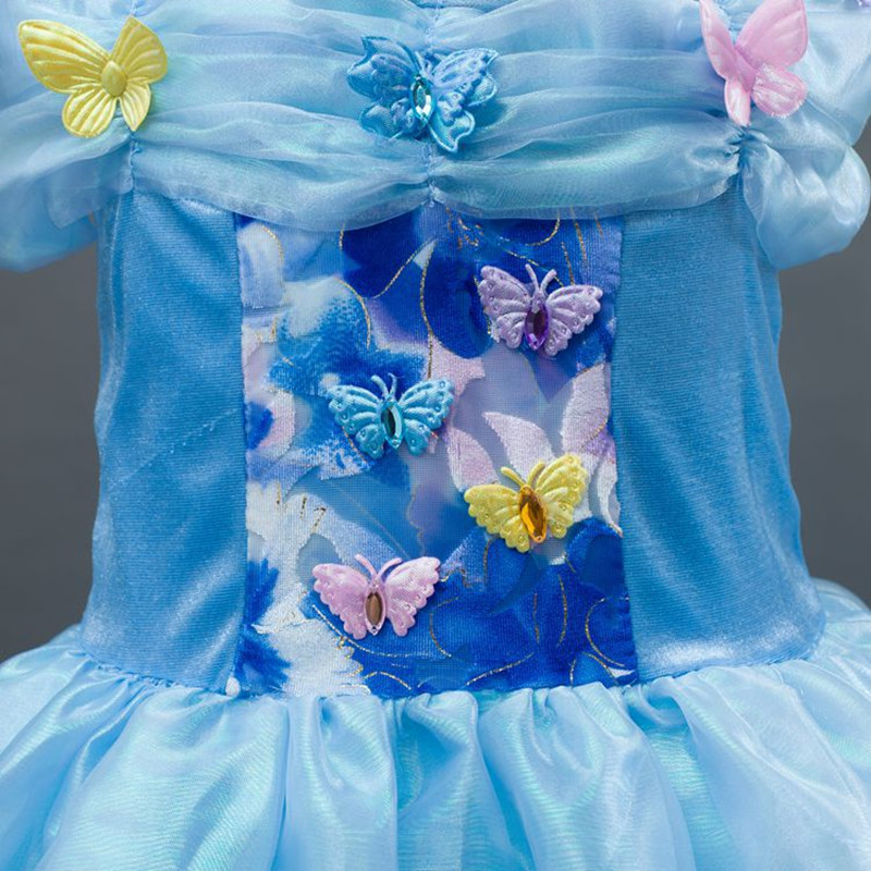 Halloween Cinderella Dresses Girls Princess Anna Elsa Costume Dress Cosplay Party Dresse Kids Rapunzel Girls Clothes Free Ship