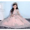 Girls Pageant Long Formal Dresses 2020 Long Sleeve Gauze Ball Gowns Flowers Girls Princess Tutu Dress Kids Party Wedding Dresses 2 Girls Pageant Long Formal Dresses 2020 Long Sleeve Gauze Ball Gowns Flowers Girls Princess Tutu Dress Kids Party Wedding Dresses 2