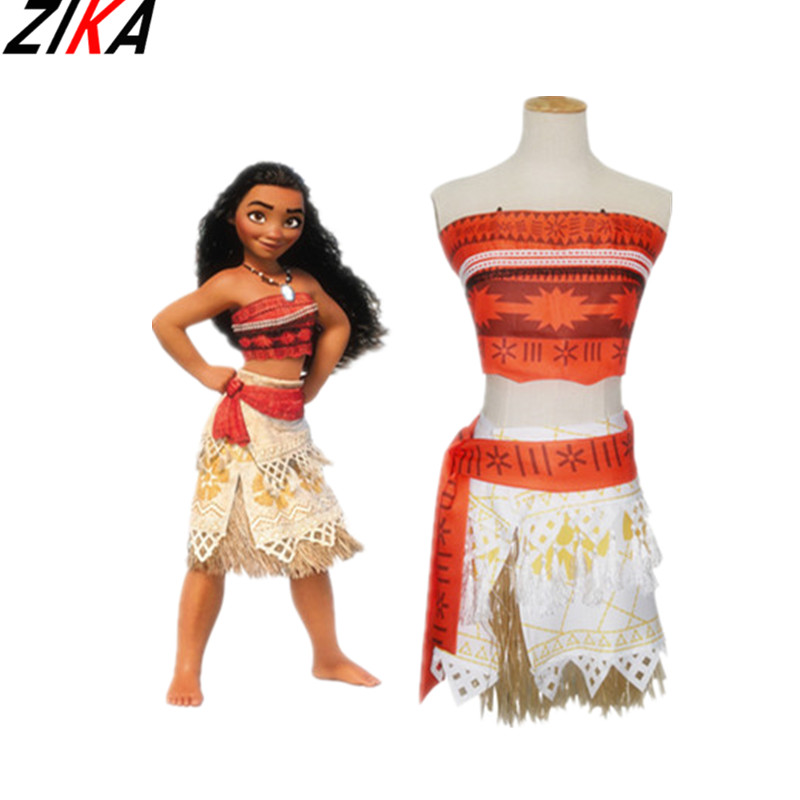 ZIKA Moana Girls Dress 2017 Summer Fashion New Hot-sale cotton Cosplay Moana partyPrincess Dresses Kids Dress for Girls Clothes